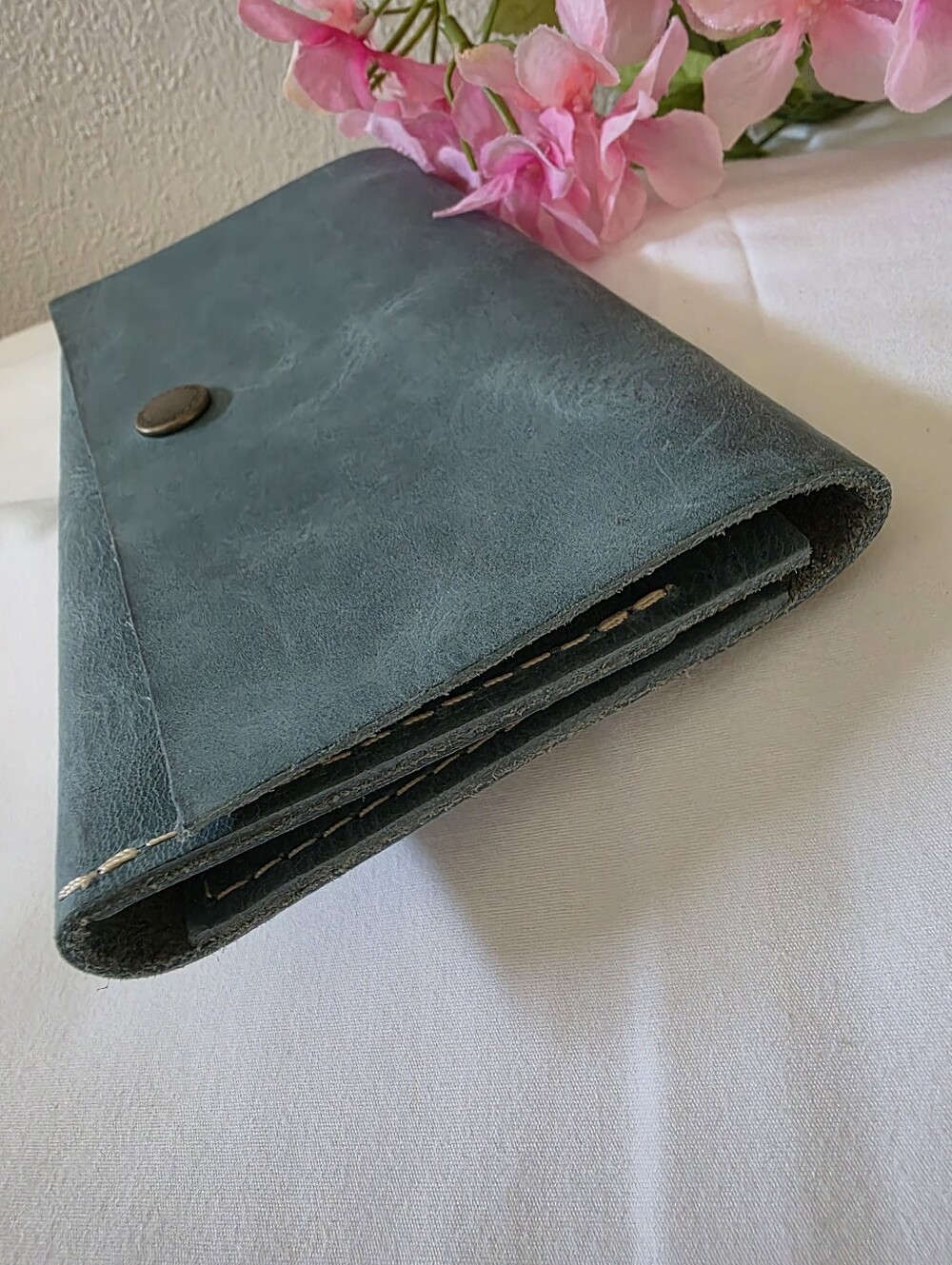 Portland Leather Aqua  Rancher Wallet - Picture 4 of 9